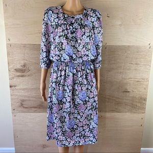 Vintage 80’s Marla R. LTD Floral Pastel Dress